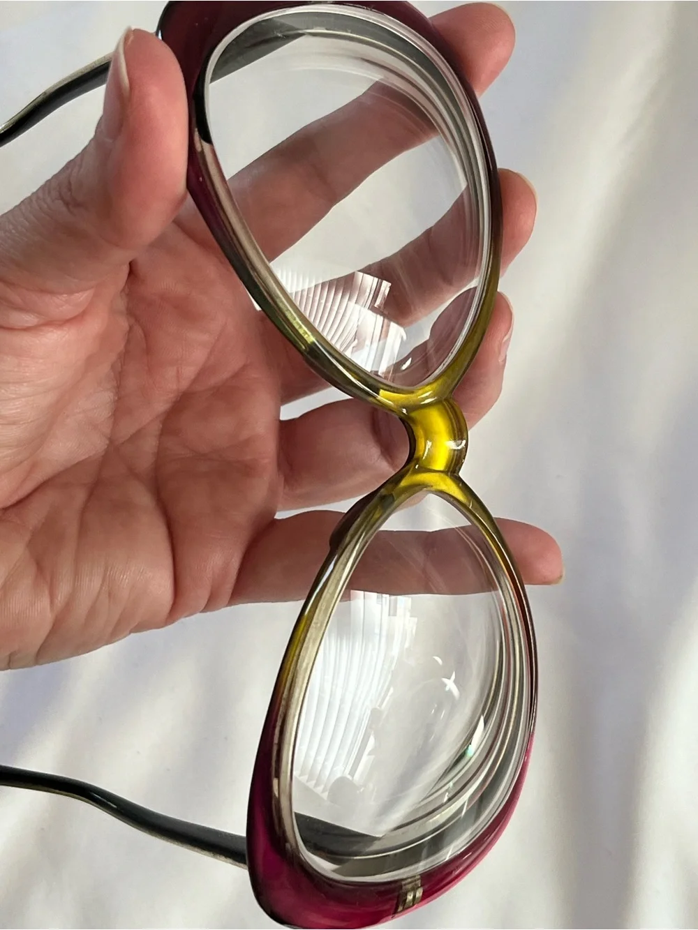 Vtg Dr.Peepers Retro Bugeyed Jumbo Glasses Multi color Rare S5686 70s